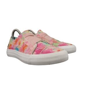 Blowfish Shoes Womens 6.5 Sneakers Slip On Marley Rainwater Canvas Casual Pink